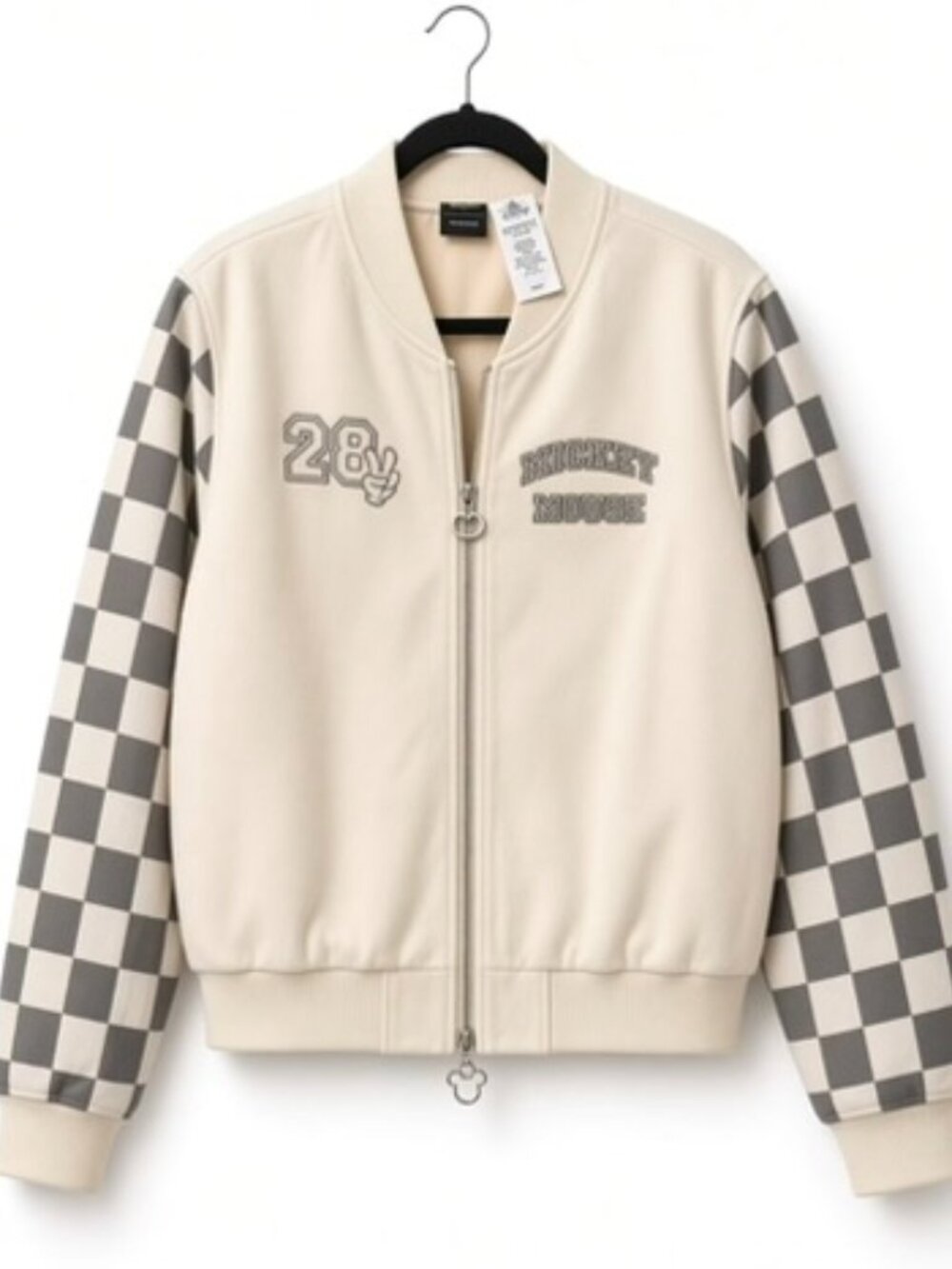 Disney Parks Her Universe Mickey Mouse Checkered Bomber Jacket XL NWT